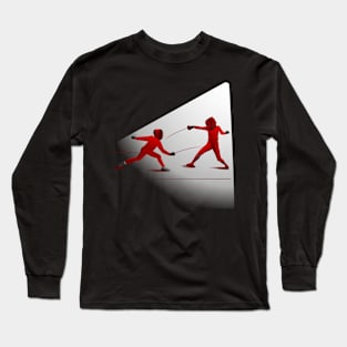 Fencing red Long Sleeve T-Shirt